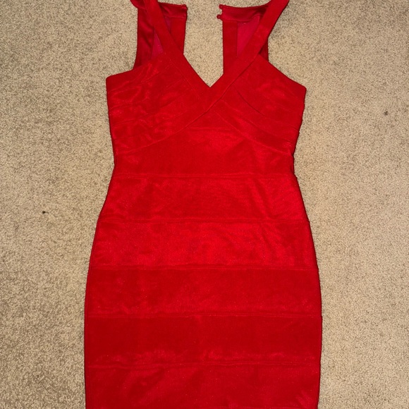 Emerald Sundae Vibrant Red Mini Dress - Picture 1 of 5